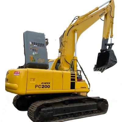 Использованный экскаватор Komatsu PC200 с гидравлическим цилиндром и насосом Liyuan в хорошем состоянии