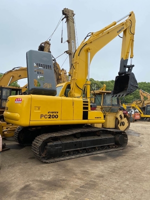 Использованный экскаватор Komatsu PC200 с гидравлическим цилиндром и насосом Liyuan в хорошем состоянии