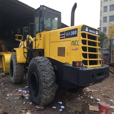 5TON Подержанный колесный погрузчик Komatsu WA380 с хорошим состоянием и гидравлическим насосом
