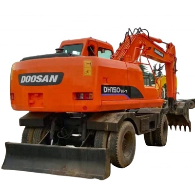 Использованный экскаватор Doosan DH150W-7 с двигателем HINO 15000 кг масса машины и Япония