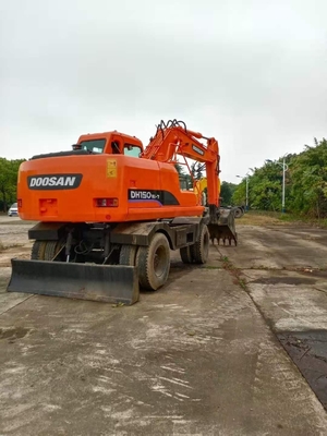 Использованный экскаватор Doosan DH150W-7 с двигателем HINO 15000 кг масса машины и Япония