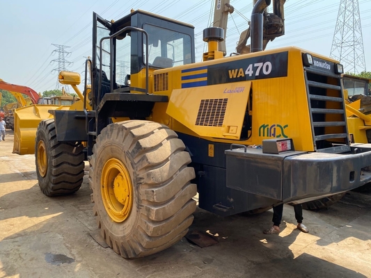 Передний погрузчик Komatsu WA470 Колесный погрузчик для строительных работ используется 7ТОН номинальной нагрузки