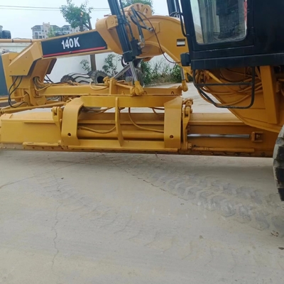 Подержанный CAT140K Motor Grader Оригинальный цвет Использованная инженерная строительная техника