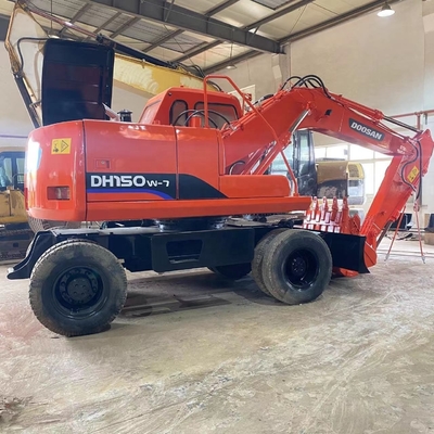Использованный экскаватор Doosan DH150W-7 с гидравлическим цилиндром Liyuan в Японии