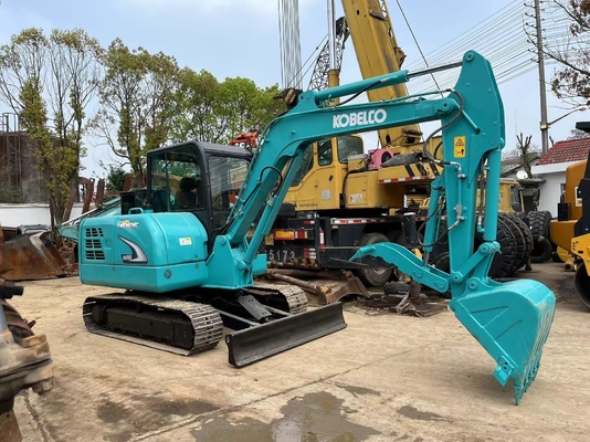 Использованный мини экскаватор KOBELCO SK60 с низким рабочим временем и гидравлическим цилиндром Parker