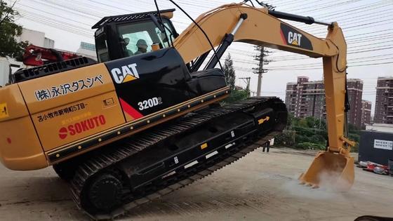 CAT 320D2 Эксплуатационный экскаватор Оригинальный цвет CAT двигатель Механический гидравлический полётник