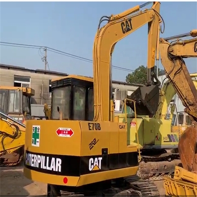 40кв. Подержанный мини-экскаватор Caterpillar Эксплуатационный экскаватор E70B в оригинальном цвете