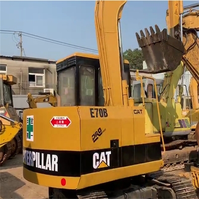 40кв. Подержанный мини-экскаватор Caterpillar Эксплуатационный экскаватор E70B в оригинальном цвете