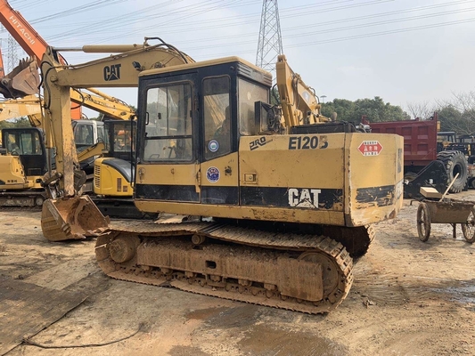 CAT E120B Эксплуатационные экскаваторы Капёр с гидравлическим клапаном CAT и желтым черным цветом