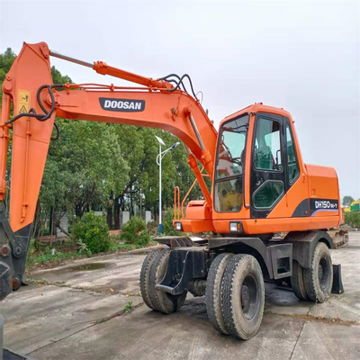 Doosan DH150W-7 Вторая рука Гидравлический скатерть Капочный экскаватор Низкие рабочие часы