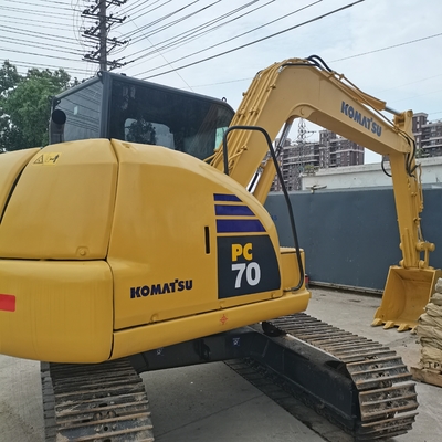 Оригинальная краска Подержанный экскаватор Komatsu PC70 с низким рабочим временем и двигателем