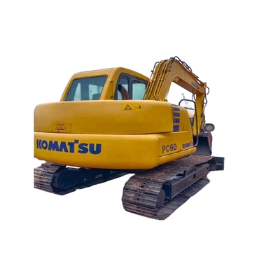 Подержанный экскаватор Komatsu PC60 с хорошей гидравлической системой и оригинальным японским двигателем