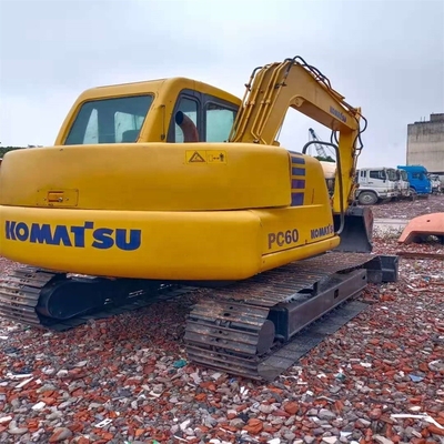 Подержанный экскаватор Komatsu PC60 с хорошей гидравлической системой и оригинальным японским двигателем
