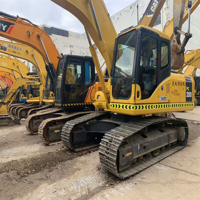 20 тонн Komatsu PC200 Использованный средний гидравлический экскаватор для полёта Япония и хорошо обслуживается