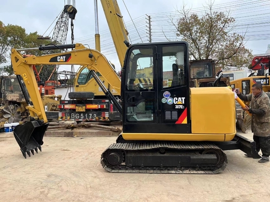 CAT 307E Подержанный мини-экскаватор 7тонны Отличное состояние Низкие часы Гидравлический экскаватор