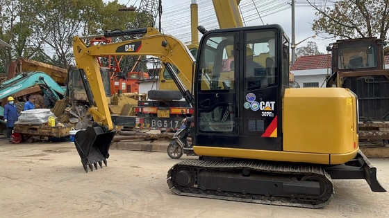 CAT 307E Подержанный мини-экскаватор 7тонны Отличное состояние Низкие часы Гидравлический экскаватор