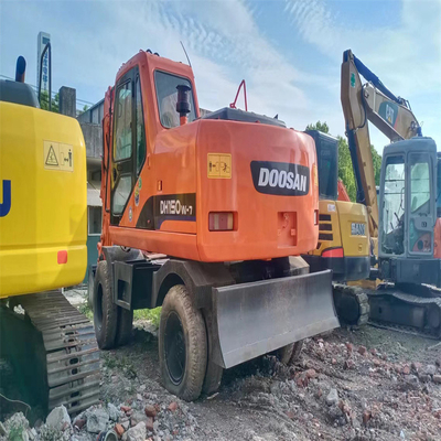 DH150W-7 Доусан колесный экскаватор в хорошем состоянии с гидравлическим клапаном