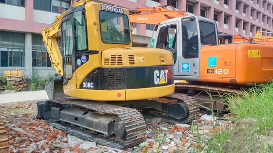 CAT 308C экскаватор Подержанный гидравлический строительный экскаватор для массы машины 8000 кг