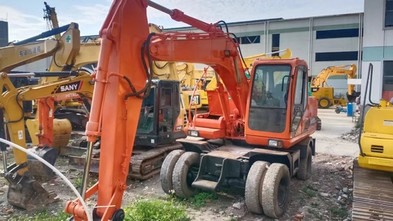 DOOSAN DH150w-7 колесный экскаватор оригинальная краска и 16000 кг на складе для строительства