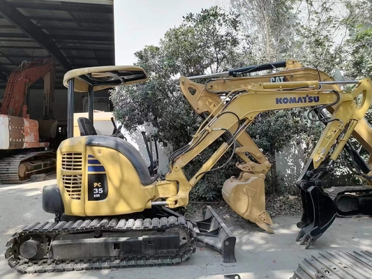 Оригинальный цвет Komatsu Pc35MR Бутик Подержанный экскаватор PC35 в хорошем состоянии