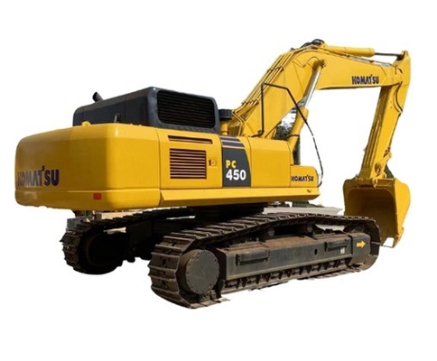 Япония импортирует подержанный экскаватор Komatsu PC450 Использованный 45-тонный экскаватор в Шанхайском дворе