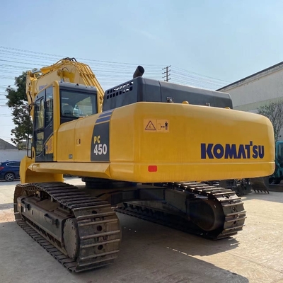 Япония импортирует подержанный экскаватор Komatsu PC450 Использованный 45-тонный экскаватор в Шанхайском дворе