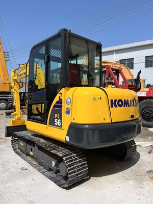 Подержанный мини экскаватор PC56 в Шанхае /Подержанный экскаватор Komatsu PC55mr MADE IN JAPAN