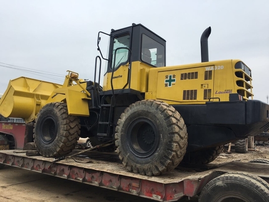 Подержанный 20-тонный колесный погрузчик Komatsu WA320 с оригинальным двигателем и гидравлическим насосом Liyuan