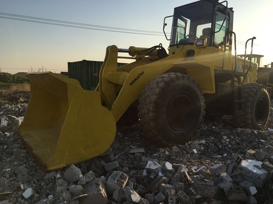 Подержанный 20-тонный колесный погрузчик Komatsu WA320 с оригинальным двигателем и гидравлическим насосом Liyuan
