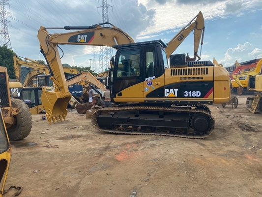 18000 кг Подержанный экскаватор Cat 318d с хорошим состоянием и оригинальным японским двигателем