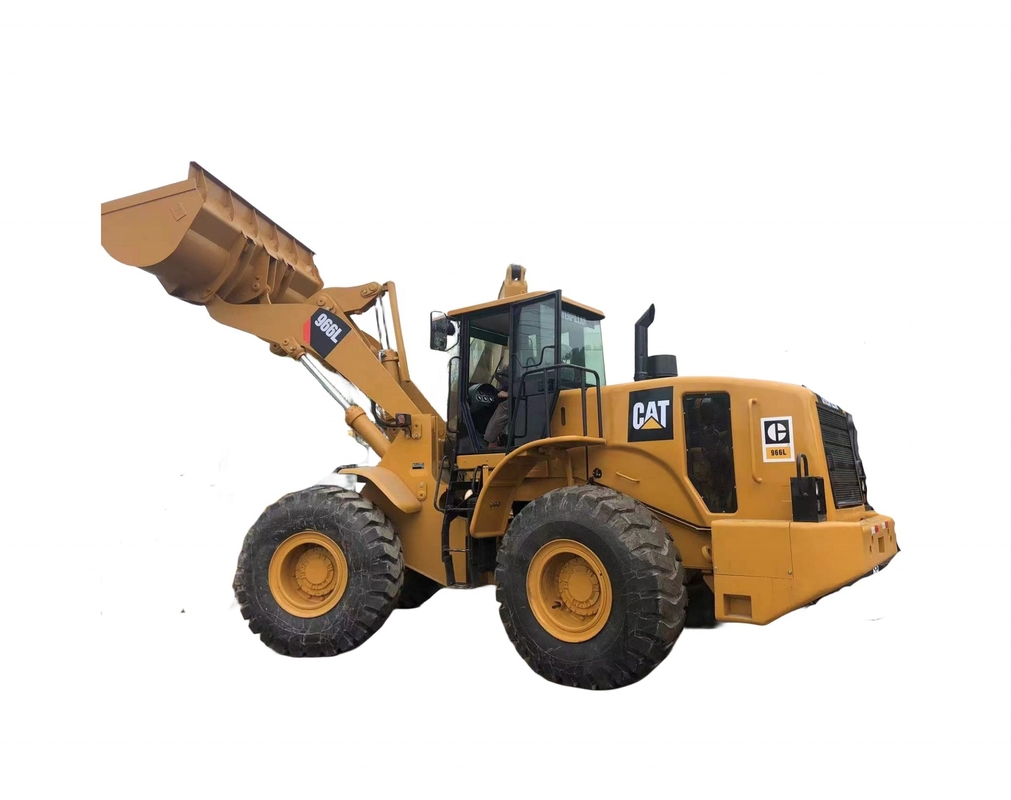 В хорошем состоянии CAT 966L подержанный колесный погрузчик с японским двигателем и гидравлическим насосом Liyuan