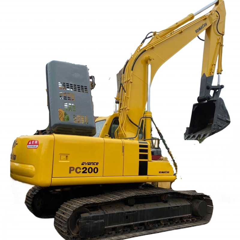Использованный экскаватор Komatsu PC200 с гидравлическим цилиндром и насосом Liyuan в хорошем состоянии