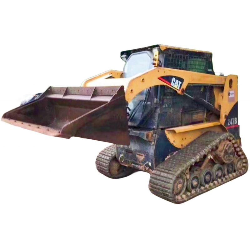 Япония Подержанный погрузчик CAT 247b Мини домашний погрузчик Легко управлять Подержанная гусеница 247b