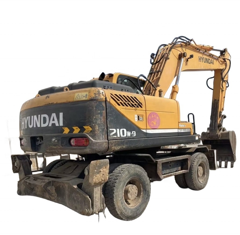 0-2000 Рабочие часы Использованный экскаватор Hyundai 210W-9 с двигателем EPA и оригинальной краской