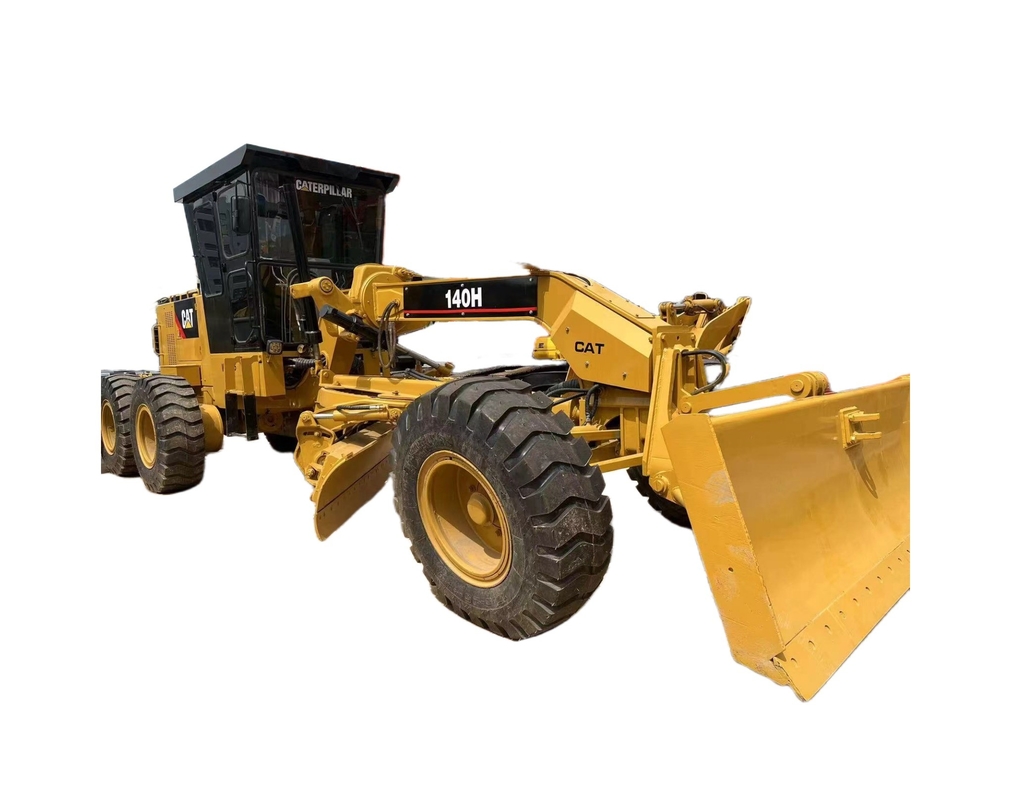 Желтый CAT 140H Грейдер с возбуждающей силой 30KN оригинальная японская строительная машина