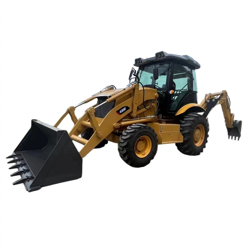 Подержанный оригинальный японский буровой погрузчик Caterpillar CAT 420F для тяжелой работы