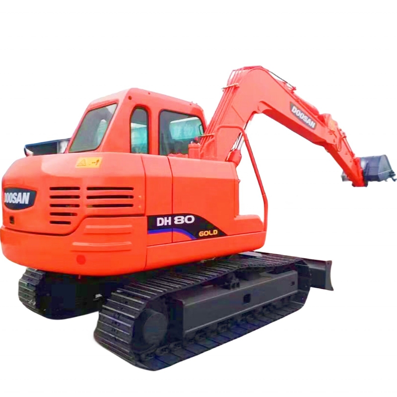 Использованный экскаватор Doosan DH80 с оригинальной краской и гидравлическим цилиндром Liyuan в Японии