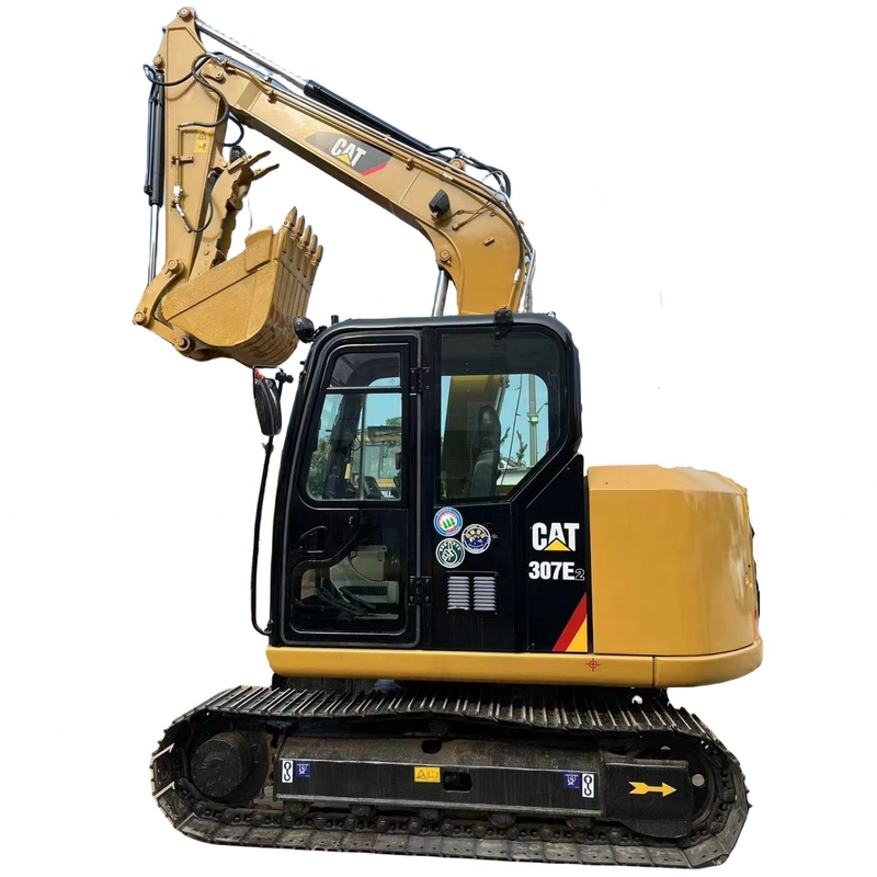 Оригинальный японский CAT MINI Crawler Digger 307E2 Ton Excavator 7TON Рабочая масса 27kW