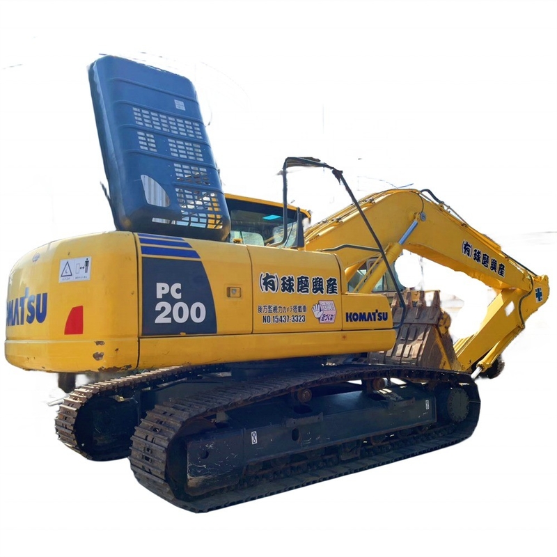 Использованный экскаватор Komatsu PC200 с гидравлическим копателем с низким рабочим временем 0-2000