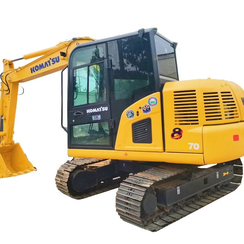 Оригинальная краска Подержанный экскаватор Komatsu PC70 с низким рабочим временем и двигателем