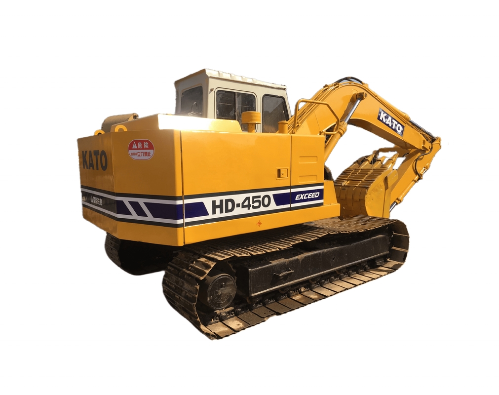 КАТО HD-450 Гидравлический экскаватор с оригинальным цветом и строительной техникой