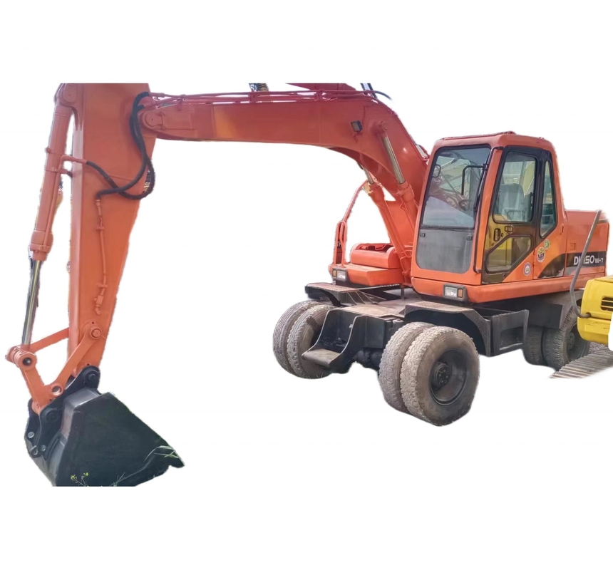 DOOSAN DH150w-7 колесный экскаватор оригинальная краска и 16000 кг на складе для строительства