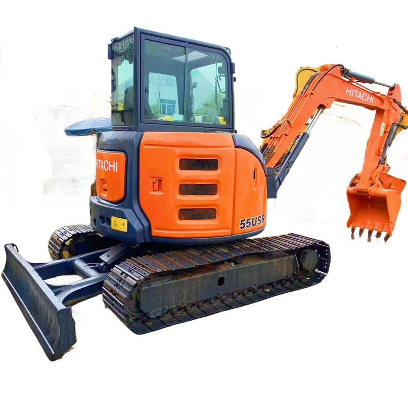 Высокая рабочая эффективность HITACHI ZX55USR мини-экскаватор 5,5 тонны рабочая масса используется