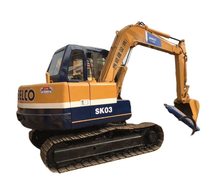 Оригинальный цвет Использованный экскаватор KOBELCO SK03 с низким рабочим временем в Шанхае