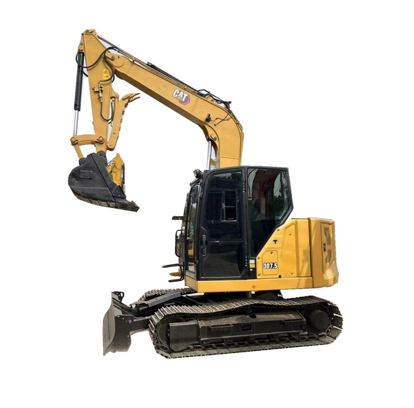 Подержанный мини-экскаватор Caterpillar 307.5 из Японии низкий рабочий день и масса машины 7500 кг