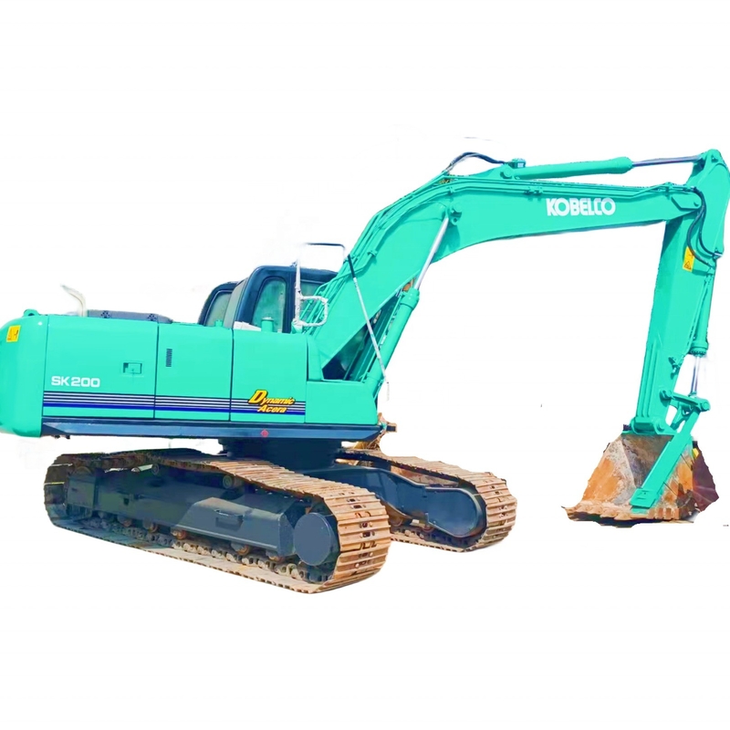 Япония Использованный экскаватор Kobelco SK200 с оригинальной краской и гидравлическим клапаном Liyuan